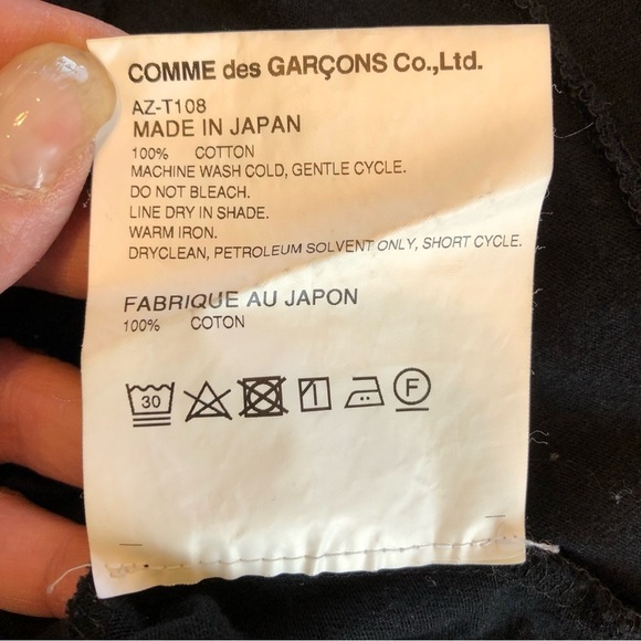 Men’s Comme Des Garçons Play, Black T-Shirt, XL - Picture 5 of 8